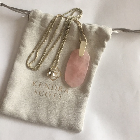 Kendra Scott Jewelry - Kendra Scott Inez long rose quartz gold necklace
